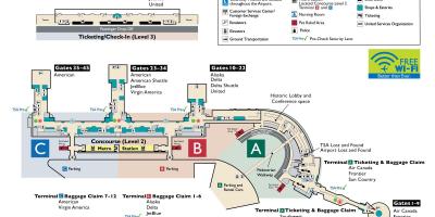 Bandara nasional Ronald reagan peta