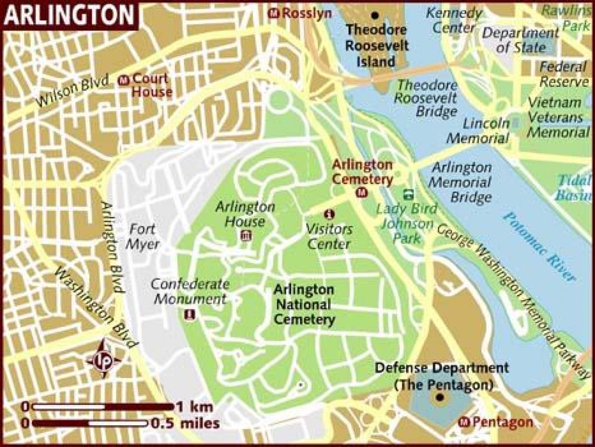 peta dari arlington, washington dc