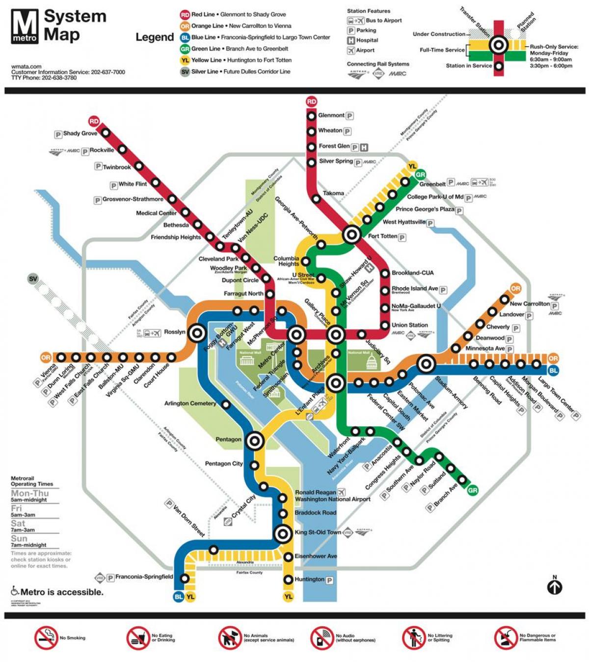 dc metro peta kereta bawah tanah