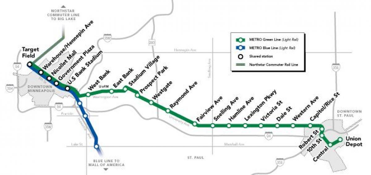 garis hijau dc metro peta