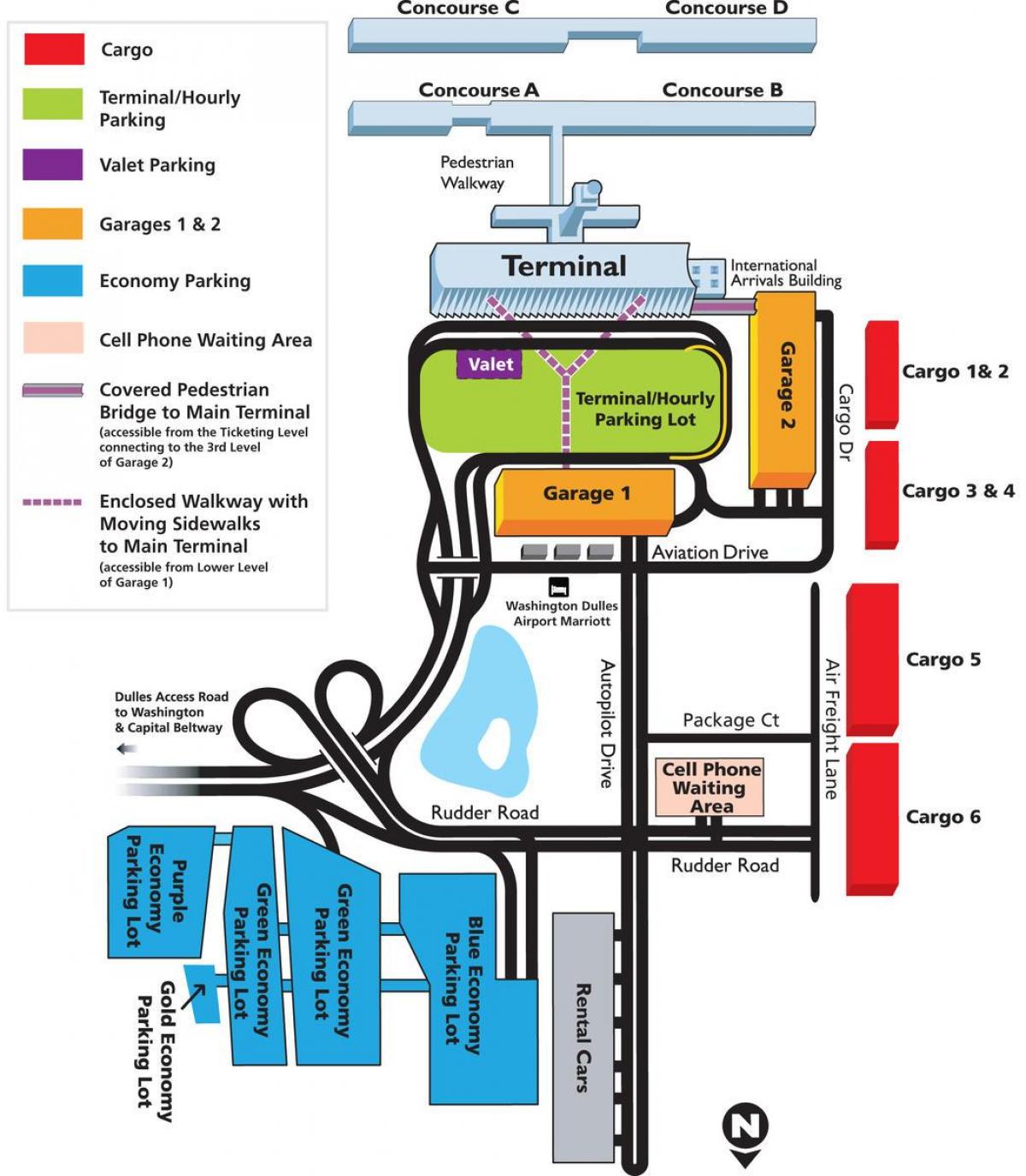 peta dari bandara dulles area