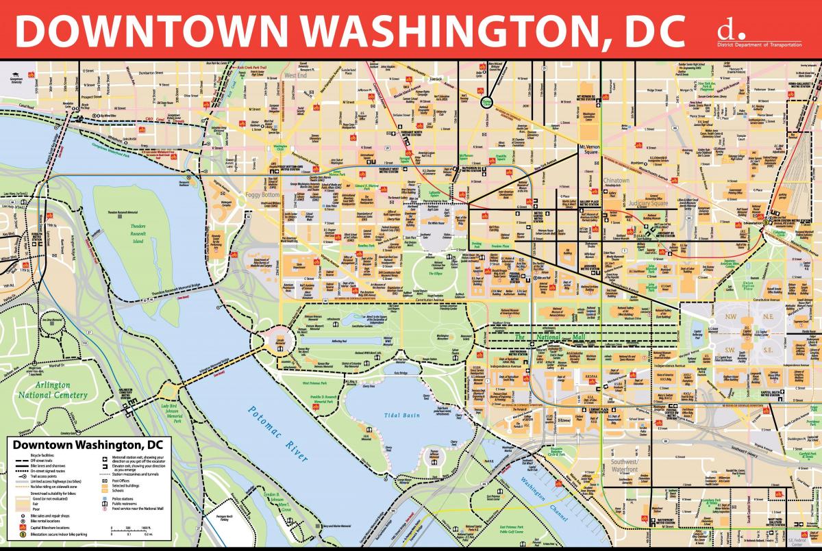 peta dari pusat kota dc