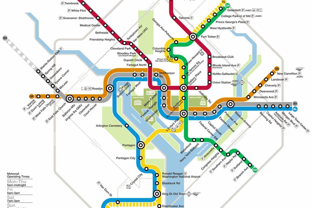 washington sistem dc metro peta