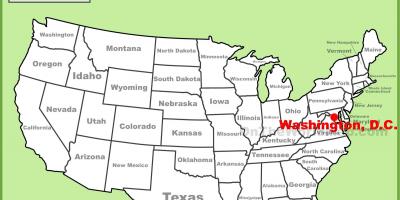 Washington dc terletak di amerika serikat peta