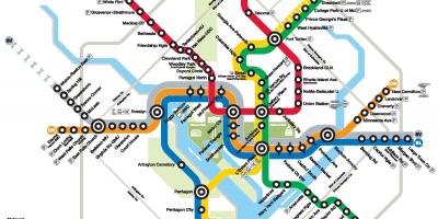 Washington dc metro peta garis