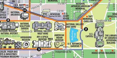 Peta washington dc museum, dan monumen