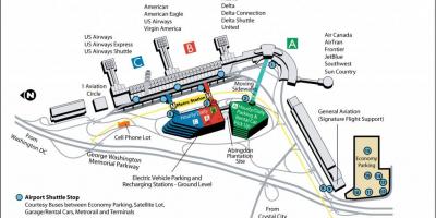 Reagan bandara gerbang peta