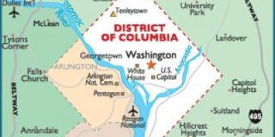 Washington dc dan washington state peta