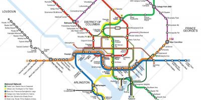 Washington peta transportasi umum